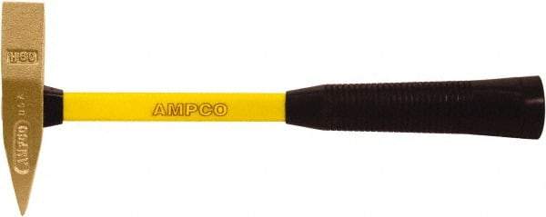 Ampco - 3 Lb Head Scaling Hammer - 15" Long, 1-3/4" Face Diam, Fiberglass Handle - Industrial Tool & Supply