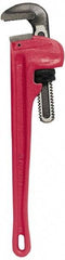 General - 10" Cast Iron Straight Pipe Wrench - 1-1/2" Pipe Capacity - Industrial Tool & Supply