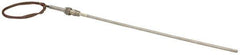 Thermo Electric - 0 to 750°F, T Pipe Fitting, Thermocouple Probe - 6 Ft. Cable Length, Stripped Ends, 9 Sec Response Time - Industrial Tool & Supply