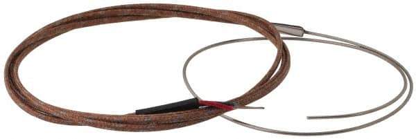 Thermo Electric - 0 to 750°F, T Flexible, Thermocouple Probe - 3 Ft. Cable Length, Stripped Ends, 12 Inch Probe Sheath Length, 3 Sec Response Time - Industrial Tool & Supply