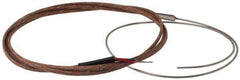 Thermo Electric - 0 to 750°F, T Flexible, Thermocouple Probe - 3 Ft. Cable Length, Stripped Ends, 12 Inch Probe Sheath Length, 3 Sec Response Time - Industrial Tool & Supply