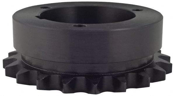 Browning - 22 Teeth, 1/2" Chain Pitch, Chain Size 40, Bushed Roller Chain Sprocket - 3.513" Pitch Diam, 3-3/4" Outside Diam - Industrial Tool & Supply