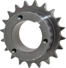 Browning - 20 Teeth, 5/8" Chain Pitch, Chain Size 50, Bushed Roller Chain Sprocket - 4" Pitch Diam, 4.32" Outside Diam - Industrial Tool & Supply