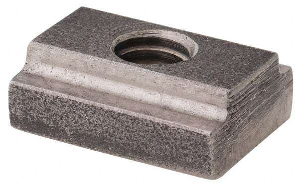 Gibraltar - 1/4-20 Blind Tapped T Slot Nut - 5/16" Slot Width, 1/2 x 11/64" Base Width x Height, 9/16 x 1/4" OAL x Height - Industrial Tool & Supply