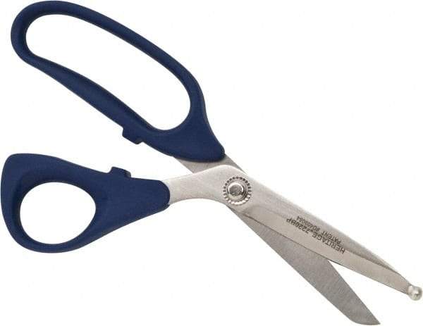 Heritage Cutlery - 3" LOC, 9" OAL Stainless Steel Standard Shears - Ambidextrous, Plastic Bent Handle, For Poultry Processing - Industrial Tool & Supply