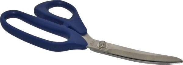 Heritage Cutlery - 3-1/4" LOC, 9" OAL Stainless Steel Standard Shears - Ambidextrous, Plastic Offset Handle, For Poultry Processing - Industrial Tool & Supply