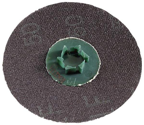 3M - 1-1/2" Disc Diam, 50 Grit, Ceramic Quick Change Disc - Type P Attaching System, Coated, Orange, Coarse Grade, 30,000 RPM, 777F Series - Industrial Tool & Supply