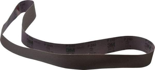 3M - 2" Wide x 60" OAL, 240 Grit, Aluminum Oxide Abrasive Belt - Aluminum Oxide, Very Fine, Coated, X Weighted Cloth Backing, Series 341D - Industrial Tool & Supply