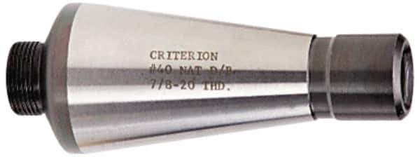 Criterion - 2-1/4-10 Threaded Mount, Boring Head Taper Shank - Threaded Mount Mount, 1-1/4 Inch Projection, 3.38 Inch Nose Diameter - Exact Industrial Supply
