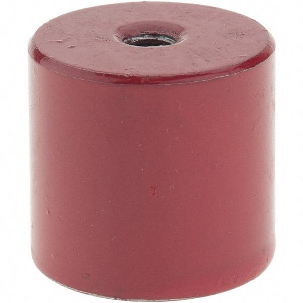 Value Collection - 1-1/16" Diam, 1/4-20 Thread, 18 Lb Average Pull Force, Nickel Chrome Plated Alnico Pot Magnets - 1" High - Industrial Tool & Supply