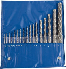 Value Collection - #10 to #7 Pin, 0.0666 to 0.7216" Diam, 0.0497 to 0.5799" Small End, Straight Shank, Taper Pin Reamer Set - Industrial Tool & Supply