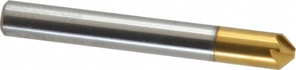 Melin Tool - 1/4" Head Diam, 1/4" Shank Diam, 6 Flute 90° Cobalt Countersink - Industrial Tool & Supply