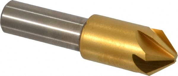 Melin Tool - 1/2" Head Diam, 3/8" Shank Diam, 6 Flute 82° Cobalt Countersink - Industrial Tool & Supply