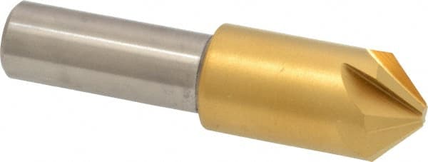 Melin Tool - 1/2" Head Diam, 3/8" Shank Diam, 6 Flute 90° Cobalt Countersink - Industrial Tool & Supply