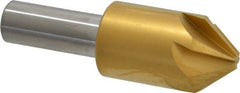 Melin Tool - 7/8" Head Diam, 1/2" Shank Diam, 6 Flute 82° Cobalt Countersink - Industrial Tool & Supply