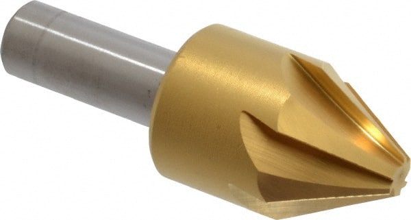Melin Tool - 1" Head Diam, 1/2" Shank Diam, 6 Flute 60° Cobalt Countersink - Industrial Tool & Supply