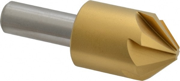 Melin Tool - 1" Head Diam, 1/2" Shank Diam, 6 Flute 90° Cobalt Countersink - Industrial Tool & Supply