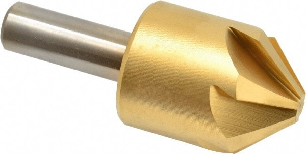 Melin Tool - 1-1/4" Head Diam, 1/2" Shank Diam, 6 Flute 90° Cobalt Countersink - Industrial Tool & Supply