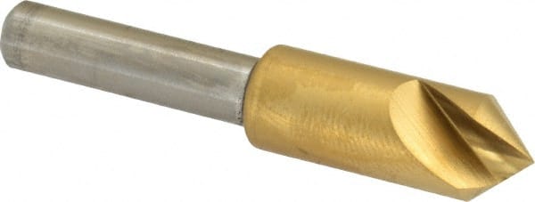 Melin Tool - 3/8" Head Diam, 1/4" Shank Diam, 1 Flute 82° Cobalt Countersink - Industrial Tool & Supply