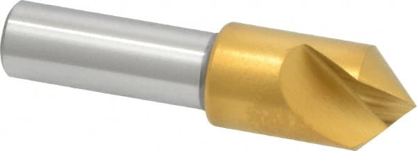Melin Tool - 1/2" Head Diam, 3/8" Shank Diam, 1 Flute 90° Cobalt Countersink - Industrial Tool & Supply