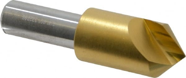 Melin Tool - 3/4" Head Diam, 1/2" Shank Diam, 1 Flute 90° Cobalt Countersink - Industrial Tool & Supply
