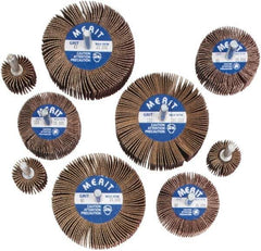 Merit Abrasives - 9 Piece Flap Wheel Kit - 60, 80 & 120 Grit, Medium & Fine Grade, Contains Wheels Mounted on 1/4" Shank - Industrial Tool & Supply