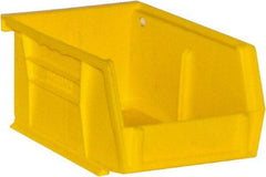 Durham - 5-7/16" Deep, Yellow Plastic Hang and Stack Bins - 3" High x 4-3/16" Wide x 5-7/16" Long - Industrial Tool & Supply