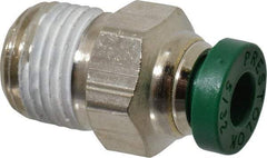 Parker - 5/32" Outside Diam, 1/8 NPTF, Nickel Plated Brass Push-to-Connect Tube Male Connector - 300 Max psi, Tube to Male NPT Connection, Buna-N O-Ring - Industrial Tool & Supply