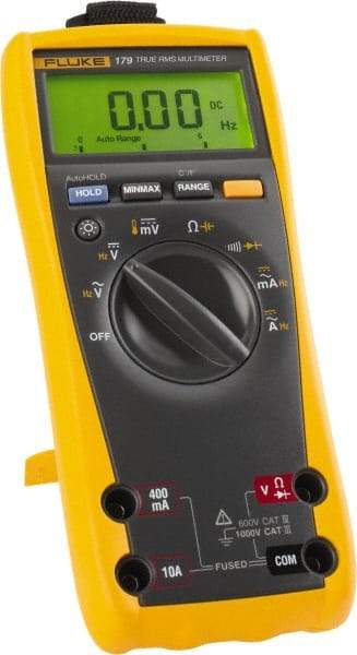 Fluke - 6 Piece, Electrical Test Equipment Combination Kit - 1,000 Volt Max, 10 Max Amp - Industrial Tool & Supply