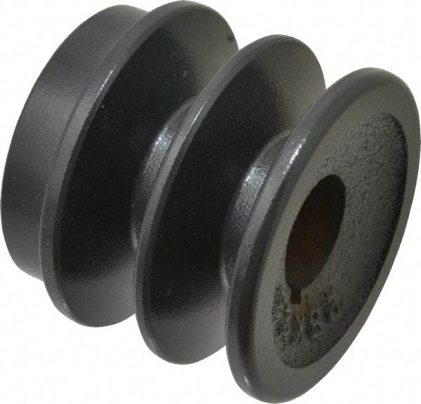 Browning - 7/8" Bore, 1-31/32 Long, 2-1/2" Outside Diam, Finished Bore Two Groove V Belt Sheave - 2.3 Belt Pitch B, 1.9" Pitch Diam of 4L Belt - Industrial Tool & Supply