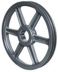 Browning - 3 Groove, 5/8 to 2-1/4 Bore Diam, 5.68" Outside Diam, QD Bushed V Belt Sheave - 5.5 5V Diam Belt Pitch - Industrial Tool & Supply