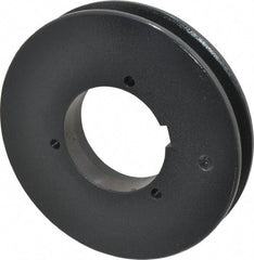 Browning - 1 Groove, 5/8 to 2-1/4 Bore Diam, 6.08" Outside Diam, QD Bushed V Belt Sheave - 5.9 5V Diam Belt Pitch - Industrial Tool & Supply