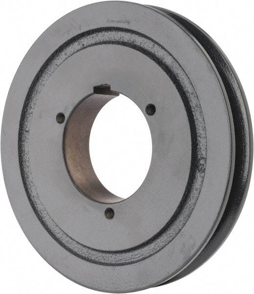 Browning - 1 Groove, 5/8 to 2-1/4 Bore Diam, 6.88" Outside Diam, QD Bushed V Belt Sheave - 6.7 5V Diam Belt Pitch - Industrial Tool & Supply