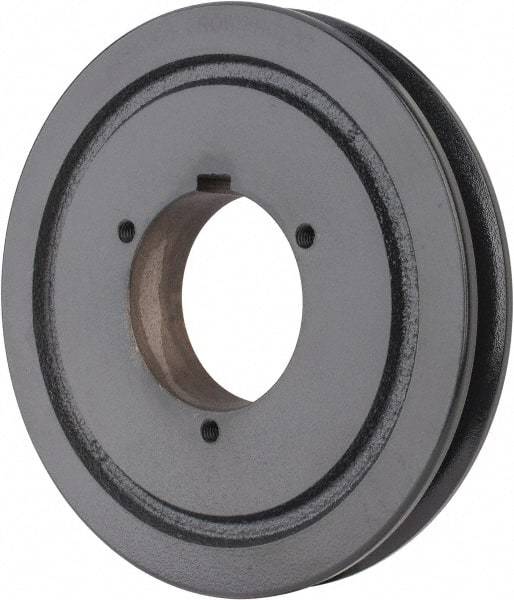 Browning - 1 Groove, 5/8 to 2-1/4 Bore Diam, 7.08" Outside Diam, QD Bushed V Belt Sheave - 6.9 5V Diam Belt Pitch - Industrial Tool & Supply