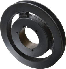 Browning - 1 Groove, 5/8 to 2-1/4 Bore Diam, 8.28" Outside Diam, QD Bushed V Belt Sheave - 8.1 5V Diam Belt Pitch - Industrial Tool & Supply