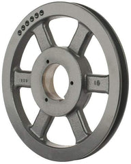 Browning - 1 Groove, 5/8 to 2-1/4 Bore Diam, 11.28" Outside Diam, QD Bushed V Belt Sheave - 11.1 5V Diam Belt Pitch - Industrial Tool & Supply