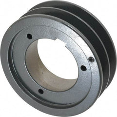 Browning - 2 Groove, 5/8 to 2-1/4 Bore Diam, 4.88" Outside Diam, QD Bushed V Belt Sheave - 4.7 5V Diam Belt Pitch - Industrial Tool & Supply