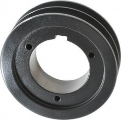 Browning - 2 Groove, 5/8 to 2-1/4 Bore Diam, 5.08" Outside Diam, QD Bushed V Belt Sheave - 4.9 5V Diam Belt Pitch - Industrial Tool & Supply