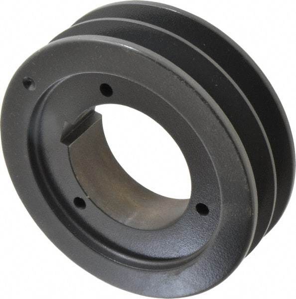 Browning - 2 Groove, 5/8 to 2-1/4 Bore Diam, 5.28" Outside Diam, QD Bushed V Belt Sheave - 5.1 5V Diam Belt Pitch - Industrial Tool & Supply