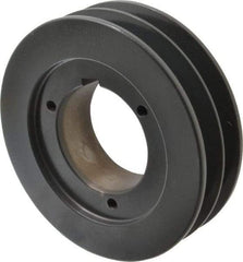 Browning - 2 Groove, 5/8 to 2-1/4 Bore Diam, 5.88" Outside Diam, QD Bushed V Belt Sheave - 5.7 5V Diam Belt Pitch - Industrial Tool & Supply