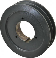 Browning - 2 Groove, 5/8 to 2-1/4 Bore Diam, 6.68" Outside Diam, QD Bushed V Belt Sheave - 6.5 5V Diam Belt Pitch - Industrial Tool & Supply