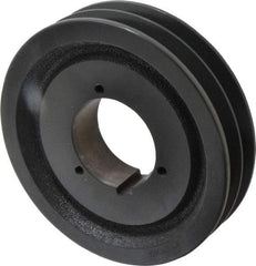 Browning - 2 Groove, 5/8 to 2-1/4 Bore Diam, 7.08" Outside Diam, QD Bushed V Belt Sheave - 6.9 5V Diam Belt Pitch - Industrial Tool & Supply