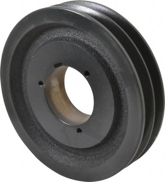 Browning - 2 Groove, 5/8 to 2-1/4 Bore Diam, 7.68" Outside Diam, QD Bushed V Belt Sheave - 7.5 5V Diam Belt Pitch - Industrial Tool & Supply