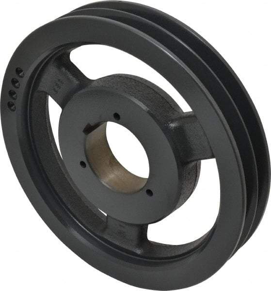 Browning - 2 Groove, 5/8 to 2-1/4 Bore Diam, 9.68" Outside Diam, QD Bushed V Belt Sheave - 9.5 5V Diam Belt Pitch - Industrial Tool & Supply