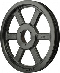 Browning - 2 Groove, 5/8 to 2-1/4 Bore Diam, 13.88" Outside Diam, QD Bushed V Belt Sheave - 13.7 5V Diam Belt Pitch - Industrial Tool & Supply