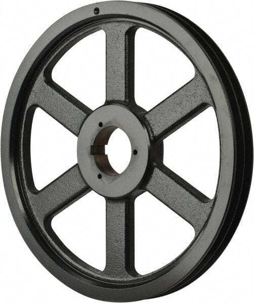 Browning - 2 Groove, 5/8 to 2-1/4 Bore Diam, 15.68" Outside Diam, QD Bushed V Belt Sheave - 15.5 5V Diam Belt Pitch - Industrial Tool & Supply