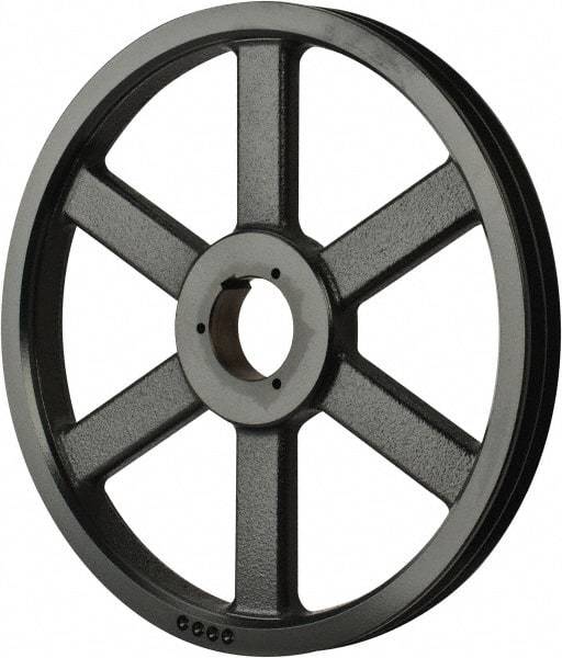 Browning - 2 Groove, 5/8 to 2-1/4 Bore Diam, 16.28" Outside Diam, QD Bushed V Belt Sheave - 16.1 5V Diam Belt Pitch - Industrial Tool & Supply