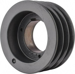 Browning - 3 Groove, 5/8 to 2-1/4 Bore Diam, 5.48" Outside Diam, QD Bushed V Belt Sheave - 5.3 5V Diam Belt Pitch - Industrial Tool & Supply