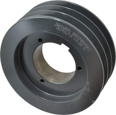 Browning - 3 Groove, 5/8 to 2-1/4 Bore Diam, 6.28" Outside Diam, QD Bushed V Belt Sheave - 6.1 5V Diam Belt Pitch - Industrial Tool & Supply