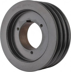 Browning - 3 Groove, 5/8 to 2-1/4 Bore Diam, 6.48" Outside Diam, QD Bushed V Belt Sheave - 6.3 5V Diam Belt Pitch - Industrial Tool & Supply